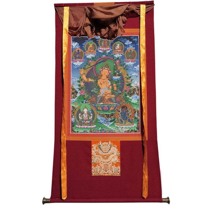 Manjusri - Tibetan thangka painting, view 7