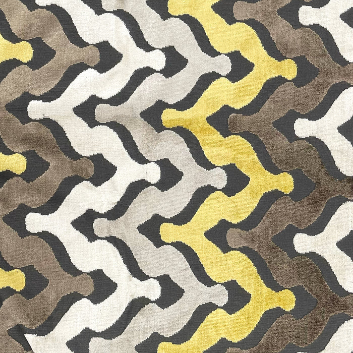 MONROE - CHEVRON PATTEN CUT VELVET UPHOLSTERY FABRIC BY THE YARD