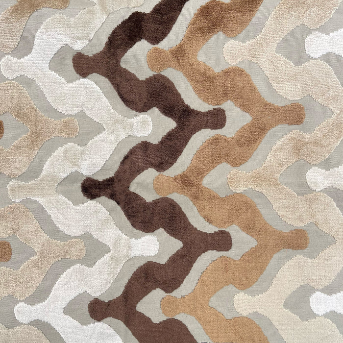 MONROE - CHEVRON PATTEN CUT VELVET UPHOLSTERY FABRIC BY THE YARD