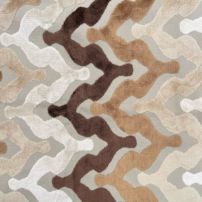 MONROE - CHEVRON PATTEN CUT VELVET UPHOLSTERY FABRIC BY THE YARD