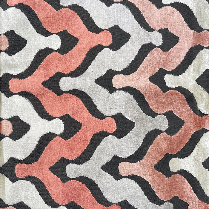 MONROE - CHEVRON PATTEN CUT VELVET UPHOLSTERY FABRIC BY THE YARD
