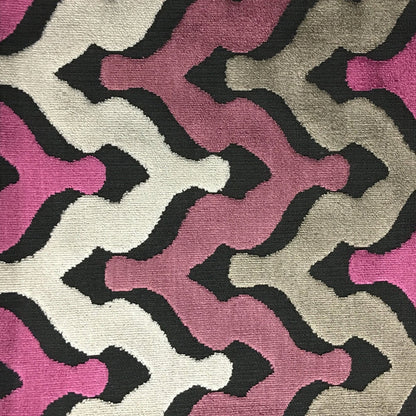 Leicester - Cut Velvet Fabric Drapery & Upholstery Fabric by the Yard - Available in 13 Colors - Amethyst - Top Fabric - 2