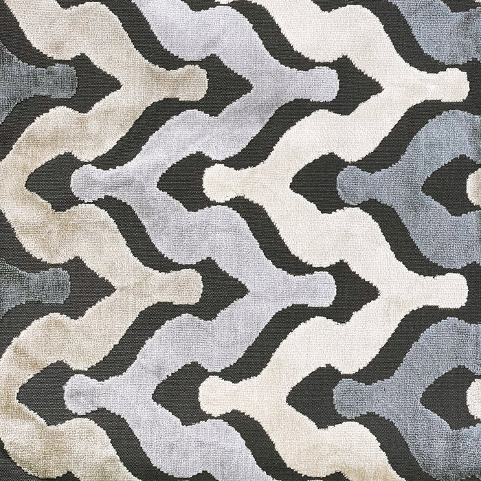 MONROE - CHEVRON PATTEN CUT VELVET UPHOLSTERY FABRIC BY THE YARD