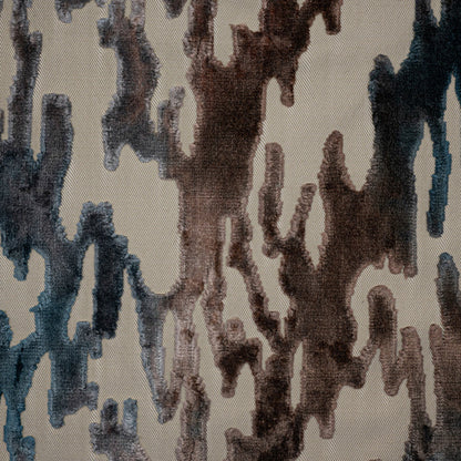 MONTEGO - PRINTED RAYON CUT VELVET JACQUARD DESIGN UPHOLSTERY FABRIC BY THE YARD