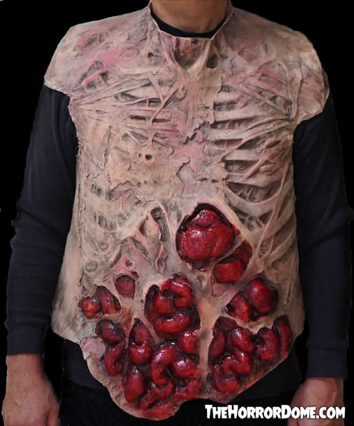 Movie Quality Rotted Zombie Chest" Halloween Costume Accessory