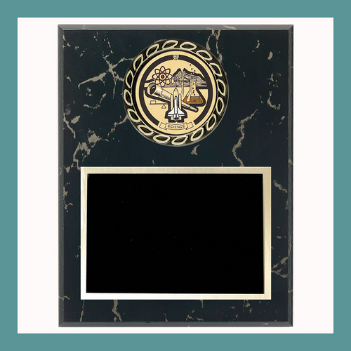 Mylar Wreath Subject Mounts For Black Marble Finish Plaque