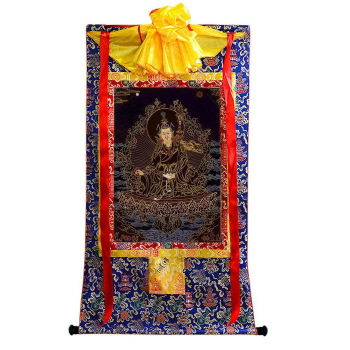 Padmasambhava - Guru Rinpoche - Tibetan thangka painting, view 4