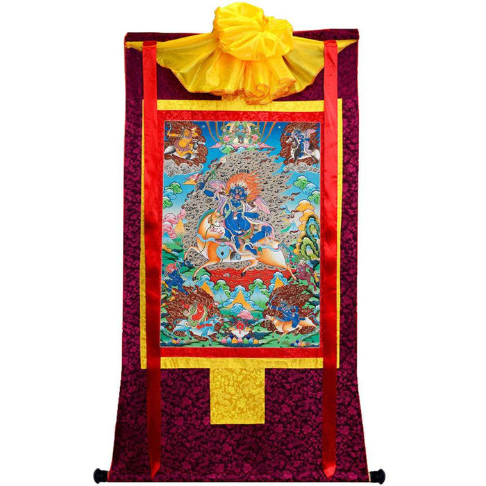Palden Lhamo / Magzor Gyalmo / Shri Devi - Tibetan thangka painting, view 5