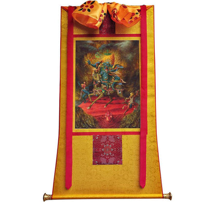 Palden Lhamo / Magzor Gyalmo / Shri Devi - Tibetan thangka painting, view 6