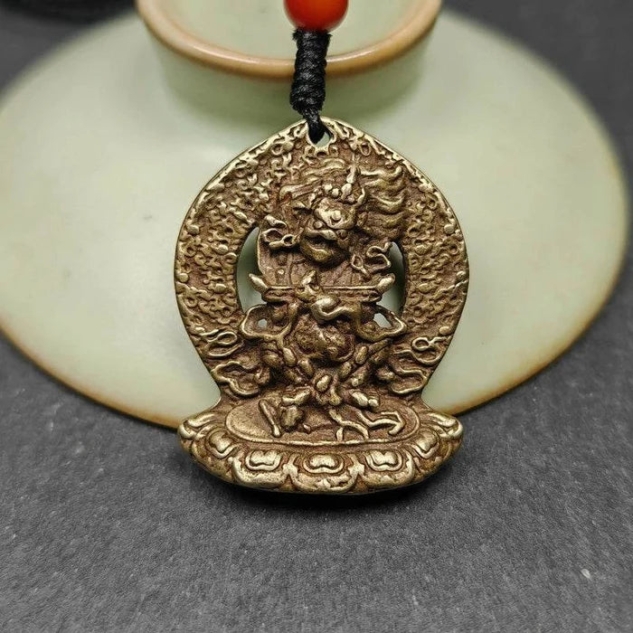 Panjaranata Mahakala Amulet Pendant - Tibetan Buddhist amulet, view 5