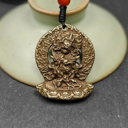 Panjaranata Mahakala Amulet Pendant - Tibetan Buddhist amulet, view 5