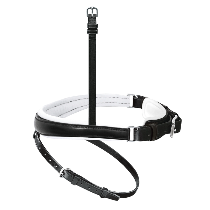 Passier anatomically formed caveson special with white lining and flash strap