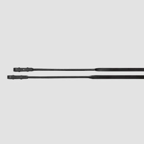 Passier leather double bridle reins with round fronts with hook studs