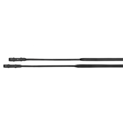 Passier leather reins with one side rubber with round fronts with hook studs