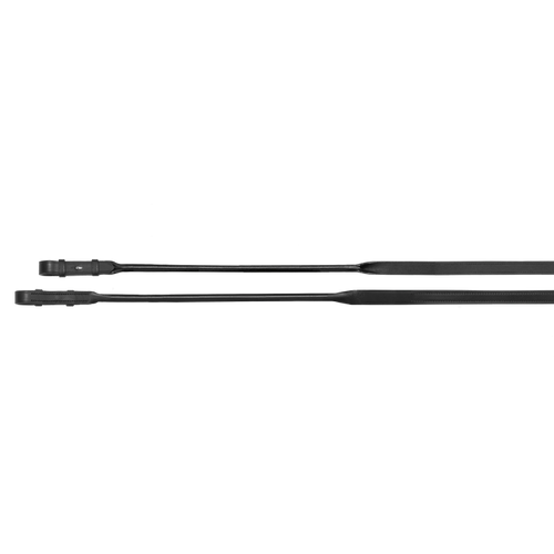 Passier leather reins with one side rubber with round fronts with hook studs