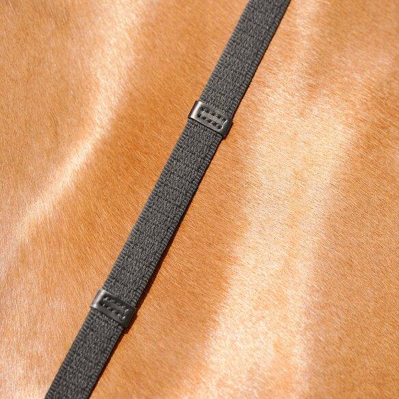 Passier web bridle reins with leather hand grips and stops with hook studs