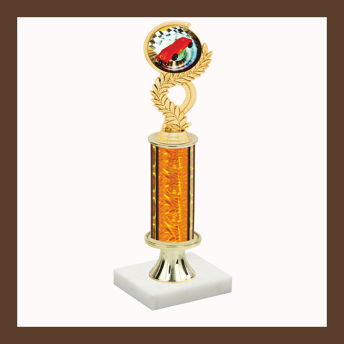 Pinewood Derby Mylar Pedestal Trophy