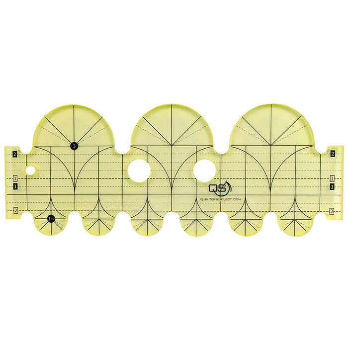 Quilters Select Precision Machine Quilting Rulers 3" and 1.5" Diameter Arcs