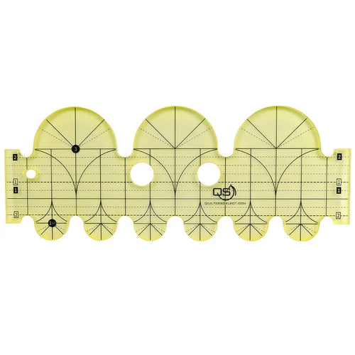 Quilters Select Precision Machine Quilting Rulers 3" and 1.5" Diameter Arcs
