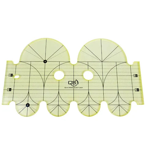 Quilters Select Precision Machine Quilting Rulers 4" and 2" Diameter Arcs