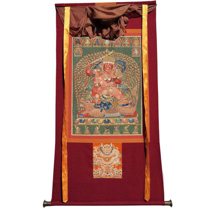 Rakta Yamari - 13th Century Old Version - Tibetan thangka painting, view 7