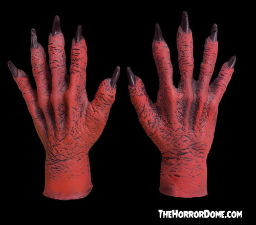 Red Demon Hands" Halloween Costume Accessory