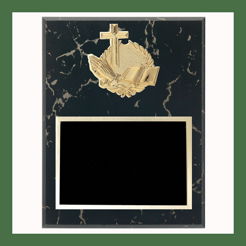 Religious Subject Theme Mounts For Black Marble Finish Plaque