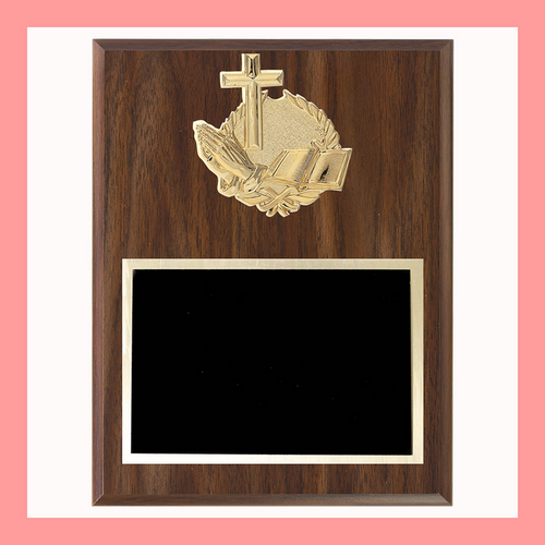 Religious Subject Theme Mounts For Walnut Finish Plaques