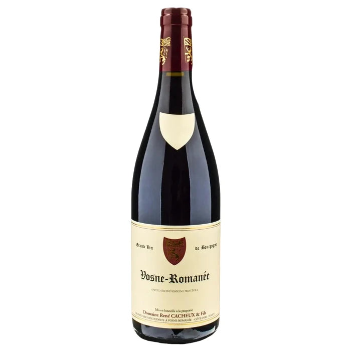 Wine bottle with a label on a white background