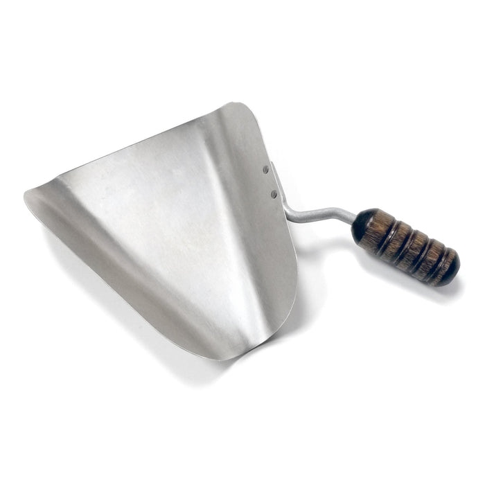right-handed stamped aluminum popcorn scoop