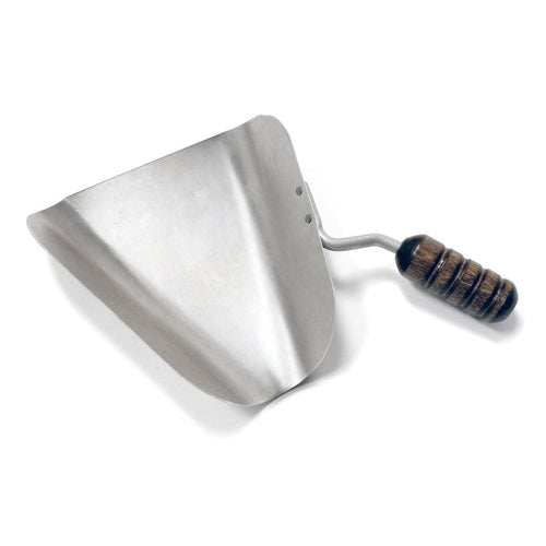 right-handed stamped aluminum popcorn scoop