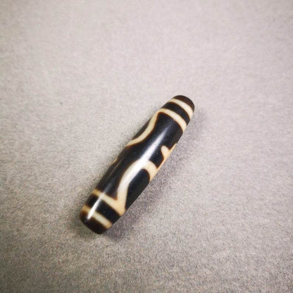 Ritual Vase Dzi Bead - Tibetan dzi bead, view 4
