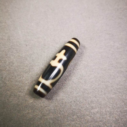 Ritual Vase Dzi Bead - Tibetan dzi bead, view 5