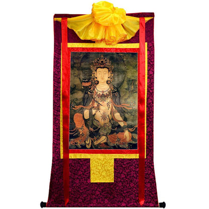 Samantabhadra - 17th Century - Tibetan thangka painting, view 5