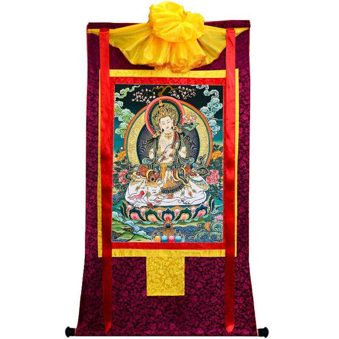Samantabhadra Thangka - Tibetan thangka painting, view 5