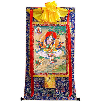 Saraswati དབྱངས་ཅན་མ། - Tibetan thangka painting, view 4