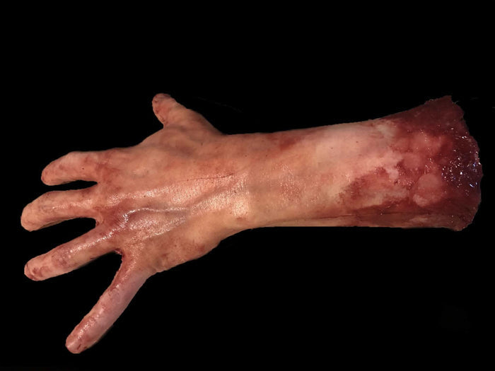 "Severed Left Male Hand - Silicone" Human Body Part Halloween Prop