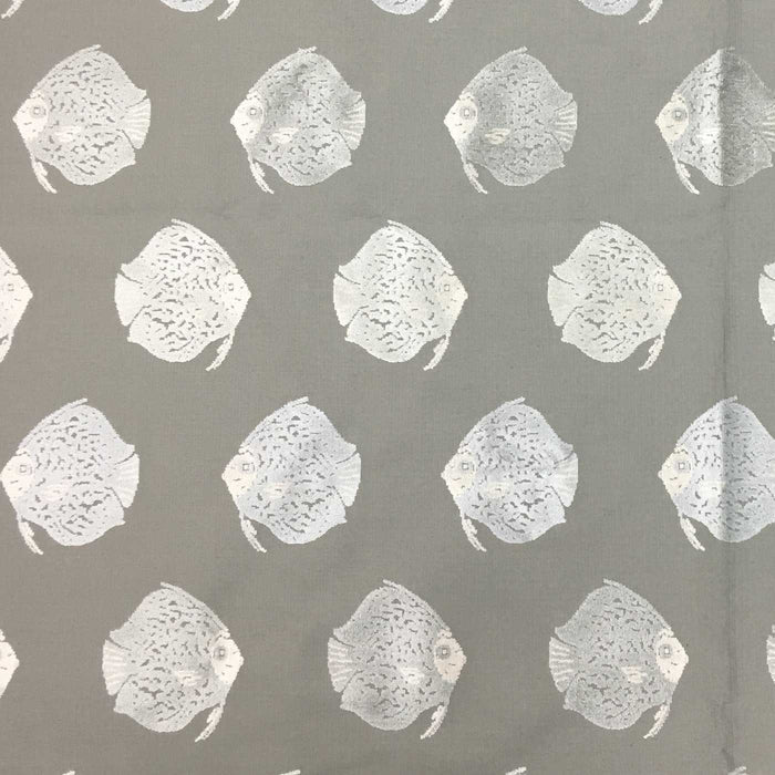 Dori - Fish Pattern Cut Velvet Upholstery Fabric by the Yard - Available in 8 Colors - Glacier - Top Fabric - 8