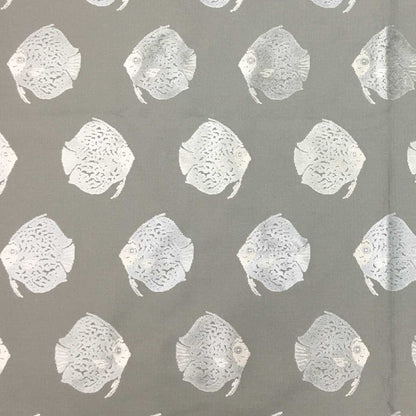 Dori - Fish Pattern Cut Velvet Upholstery Fabric by the Yard - Available in 8 Colors - Glacier - Top Fabric - 8