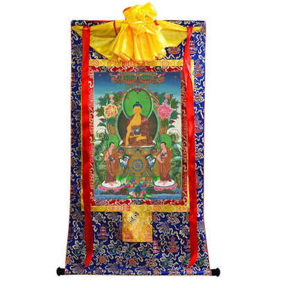 Shakyamuni - Tibetan thangka painting, view 4