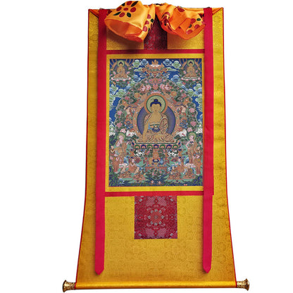 Shakyamuni - Tibetan thangka painting, view 6