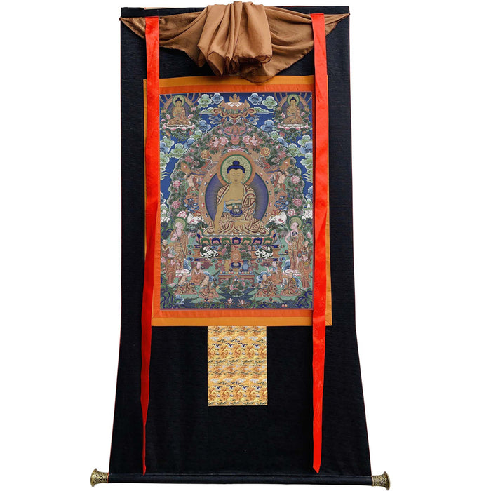 Shakyamuni - Tibetan thangka painting, view 8