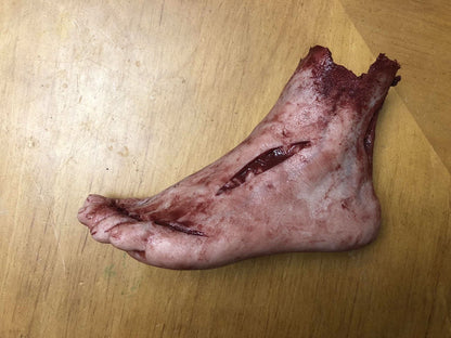 "Silicone Severed Left Female Foot" Body Parts Halloween Prop