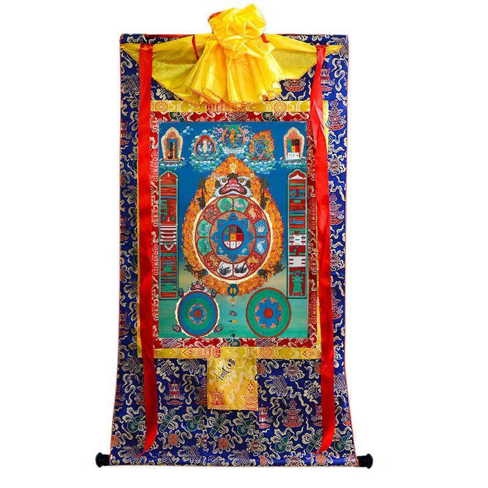 SIPAHO - Melong - Jiugong Bagua - Tibetan thangka painting, view 4