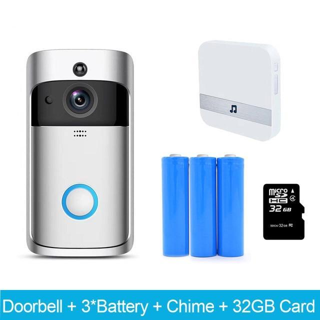 $99 Video Doorbell w/ Rechargeable Batteries, Chime and 32 GB SD card
