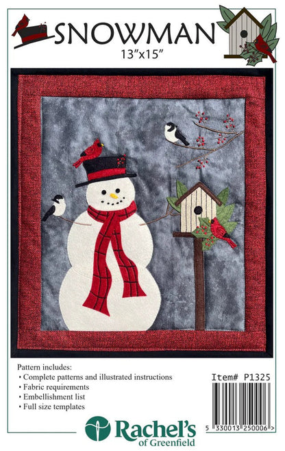 Snowman Quilted Wall Hanging Pattern by Rachel's of Greenfield