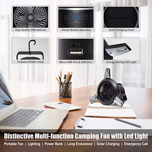 Solar Rechargeable Light and Fan-TopOnlineBargains.Com