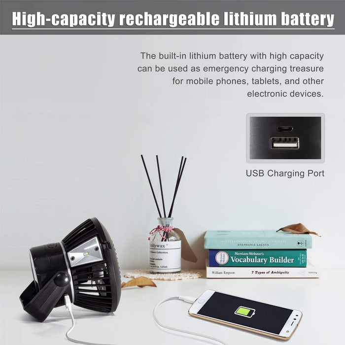 Solar Rechargeable Light and Fan-TopOnlineBargains.Com