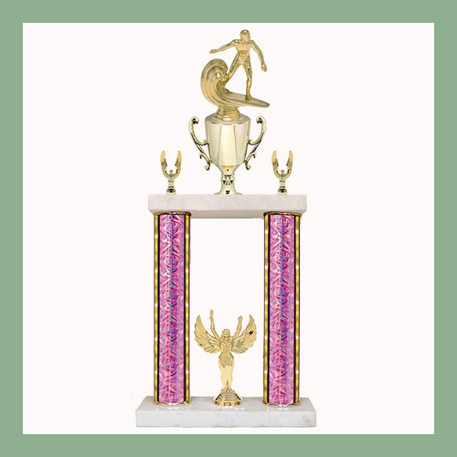 Surfing Marble Two Poster Trophy