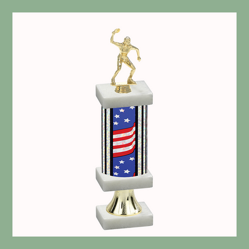 Tennis & Table Tennis Column Pedestal Trophy